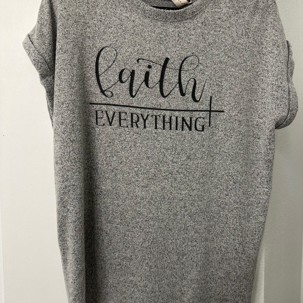 Faith First: Gray Tee - Embrace Your Beliefs!
